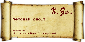 Nemcsik Zsolt névjegykártya